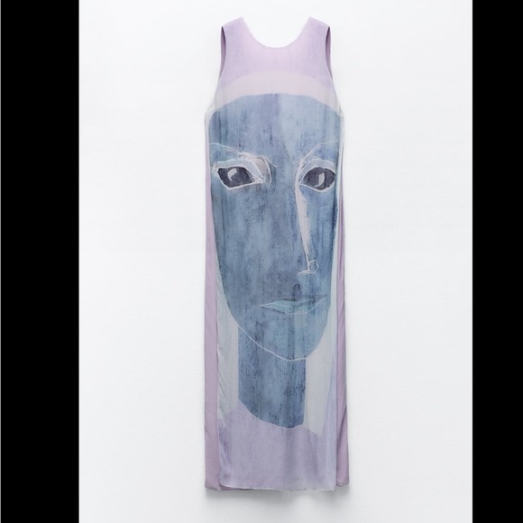 ZARA FLOWY PRINTED DRESS WITH SCARF. Brand new with tag. - Picture 8 of 8